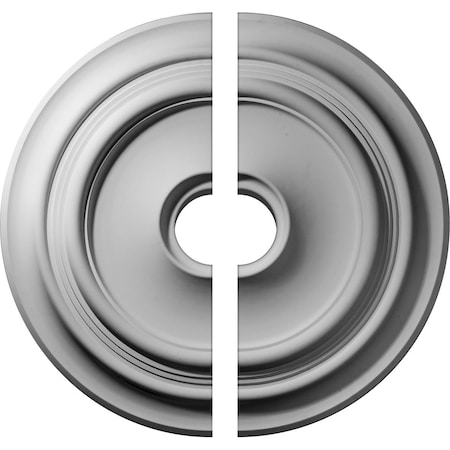 Ekena Millwork Giana Ceiling Medallion, Two Piece (Fits Canopies up to 7 7/8"), 32 5/8"OD x 6"ID x 1 1/2"P CM32GI2-06000